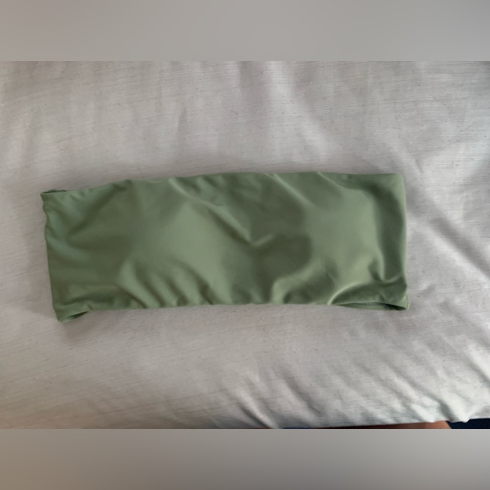 Strapless Green Medium Bathing Suit Top